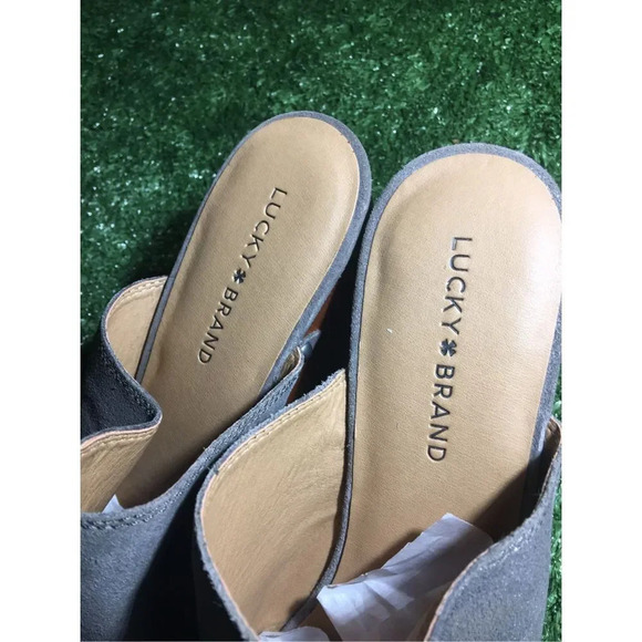 Womens lucky brand clog heel size 10 Yeats gray metallic fall/winter cute - Picture 4 of 6